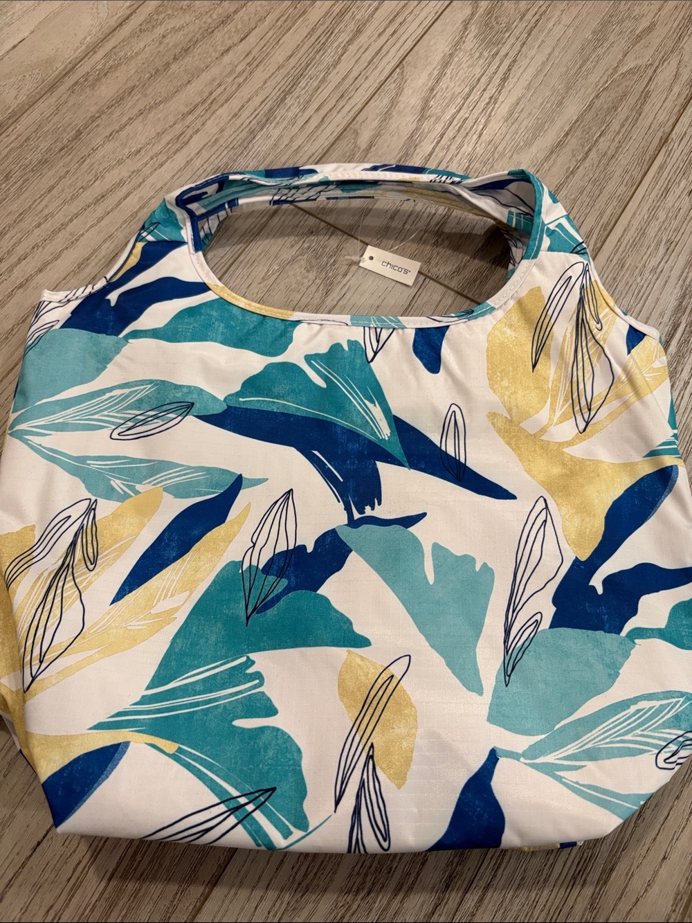 Chico’s Blue & Teal Leaf-Print Women’s Cooler Bag